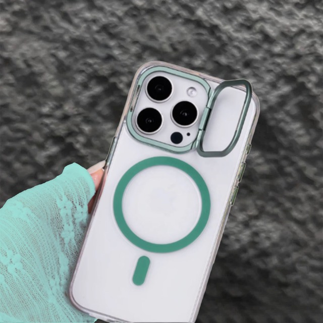 IP 16/15 Magnetic Phone Case with Lens Bracket Compatible Includes Lens Protector Premium Protective Cover