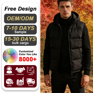 <span class=keywords><strong>Gilet</strong></span> <span class=keywords><strong>Casual</strong></span> Versatile alla Moda, Nuovo Stile Tinta Unita con Cappuccio, <span class=keywords><strong>Gilet</strong></span> Imbottito Senza Maniche per <span class=keywords><strong>Uomo</strong></span> - Product Image 4