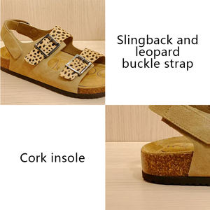 Mules en cuir de vachette et liège, tendance classique, écologiques, ergonomiques, pour femmes, à porter au quotidien, vente en gros d'usine en péninsule - Product Image 3