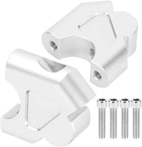 Adaptadores Elevadores de Manillar para Motocicleta, Abrazaderas Elevadoras de Manillar de Aluminio CNC para R1200GS LC ADV 14-18 (Plateado) - Product Image 1