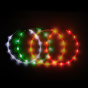 Batterie rechargeable alimentée par led clignotant lueur sombre portable soirée chat chien sans lacet collier confortable collier pour animaux de compagnie ceinture de cou - Product Image 5