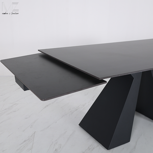 Sang Trọng Hiện Đại Mở Rộng Phòng Ăn Bảng Đặt Có Thể Thu Vào Đồ Nội Thất Nhà Bếp Thiêu Kết Đá Cẩm Thạch Hàng Đầu Mở Rộng Bàn Ăn - Product Image 5