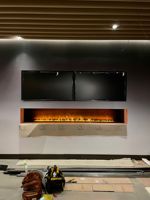 Cheminée électrique à vapeur d'eau multicolores 3D LED de style design linéaire contemporain pour salons et appartements