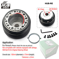 HUB Sports Kit d'adaptateur de patron à dégagement rapide de moyeu de volant à 6 boulons pour Volkswagen/Renault/Opel/Land Rover/Chevrolet/FIAT Etc.