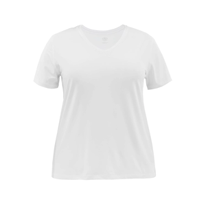 Camiseta transpirable Plus Core Active para mujer, cuello en V con mangas cortas, secado rápido y compresión Athletic Works Puff Printing - Product Image 2