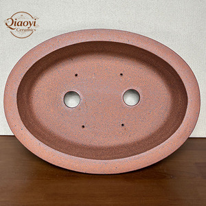 Maceta Retro de Arcilla Morada, Grande, Ovalada, Sin Esmaltar, Estilo Yixing, para Bonsái, Diseño Cerámico Elegante y Simple, con Orificio de Drenaje, Ecológica para el Hogar - Product Image 5