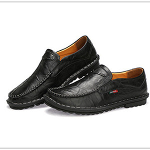 Nuevos Mocasines Vintage <span class=keywords><strong>para</strong></span> <span class=keywords><strong>Hombre</strong></span> Cosidos a Mano, Parte Superior de Cuero Suave Arrugado, Suela de Goma Flexible, OEM, <span class=keywords><strong>Calzado</strong></span> <span class=keywords><strong>para</strong></span> Caminar y Oficina <span class=keywords><strong>para</strong></span> Todo el Día - Product Image 1