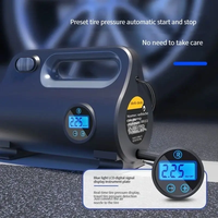 150psi Noir Numérique Gonfleur De Pneu DC 12V Filaire Mini Électrique Smart Voiture Pneu Pompe À Air 150 PSI Portable Compresseur D'air pour voiture