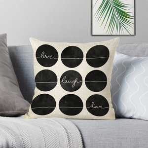Federa decorativa creativa lettera bianca nera per divano auto biancheria per la casa su misura federa - Product Image 6
