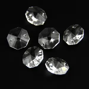 Nhà Máy Trực Tiếp Bán 24Mm Bát Giác Crystal Beads 2 Lỗ Cho Trang Trí Đám Cưới