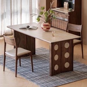 Vintage Style Solid Wood <b>Dining</b> <b>Table</b> Rectangle 120x70x75 To 220x90x75 Stable Home <b>Retro</b> <b>Dining</b> Furniture - Product Image 2