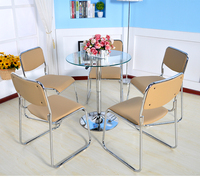 Table basse au design moderne à hauteur réglable Barre haute en acier inoxydable et verre trempé pour réception, salon, bistro, pub, table d'appoint