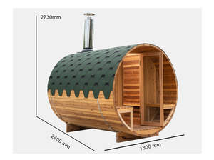 ODM sauna en bois massif 4 personnes extérieur sec <span class=keywords><strong>Suna</strong></span> chambre luxe cèdre baril sauna bois brûlant - Product Image 6
