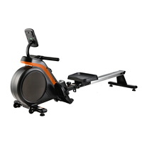 Rameur à résistance magnétique 16 niveaux, entraînement silencieux par courroie, écran LCD, entraîneur de fitness complet pour la maison, capacité 120 kg