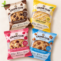 Sacs à biscuits individuels en plastique laminé transparent de qualité alimentaire, avec logo personnalisé imprimé, pour la pâtisserie, scellables à la chaleur