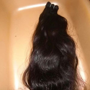 Extensión de cabello humano 100% natural, cabello indio remy virgen a granel, tejido de la india - Product Image 1