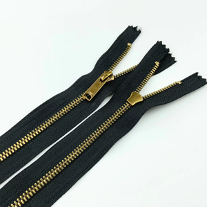 Cremallera Metálica para Jeans, Cremallera <span class=keywords><strong>de</strong></span> Latón Popular, Duradera, <span class=keywords><strong>de</strong></span> Alta Calidad, con <span class=keywords><strong>Dientes</strong></span> Dorados <span class=keywords><strong>Antiguos</strong></span> para Chaqueta - Product Image 3