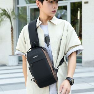 Bolso de Pecho de un Solo Hombro para Hombre Niu Siku, de PU Suave, Impermeable, Antirrobo, con Cierre de Cremallera USB, Ligero, para Deportes al Aire Libre - Product Image 4
