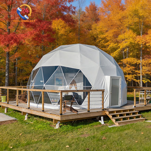 Waterproof Family Luxury Camping Geodesic Igloo Dome House Ball <b>Tent</b> Glamping Prefab Transparent Round Dome <b>Tent</b> With Hot-Dip Ga - Product Image 3