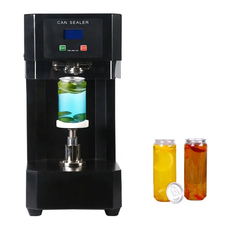 Nieuwe Automatische Non-Roterende Fles Kan Sealer Soda Tin Kan Seamer Sluitmachine Blikje Sealer Met Bekerhouder voor Bubble/Soda