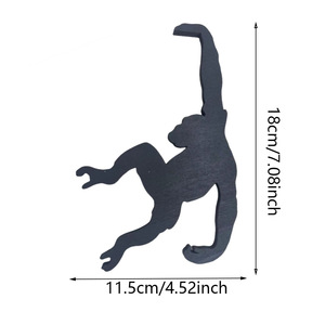 Wooden Monkey <strong>Hook</strong> <strong>for</strong> Kitchen Bag <strong>Key</strong> <strong>for</strong> <strong>Home</strong> Wall <strong>Decoration</strong> Door Shower Clothing Coat Features Adhesive Packaged in Box - Product Image 5