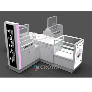 Kiosk Glass Hair Salon Shop Design High Quality Beauty Salon Cabinet OEM - Product Image 5