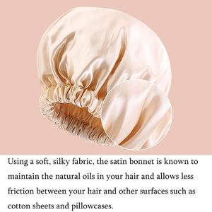 Thiết kế mới bán buôn lụa satin nắp ca-pô tóc che ngủ cap biểu tượng tùy chỉnh bonnets và satin kết thúc tốt đẹp - Product Image 4