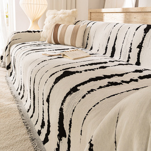 <b>Sofa</b> Cover Stripe Pattern 145-185CM Non-Slip Full Coverage Modular <b>Sofa</b> <b>Protector</b> - Product Image 3