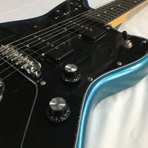 Jazzmast Guitar Fingerboard Blue-<b>Black</b> Body Features Fast Ship From USA - Product Image 4