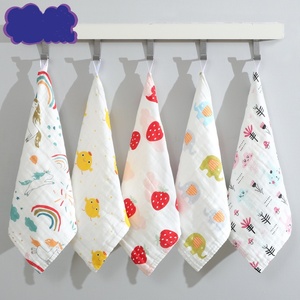 Paño de limpieza multiusos 25*25cm Paño ecológico Toalla cuadrada de gasa de algodón Toalla de muselina <span class=keywords><strong>para</strong></span> bebé - Product Image 6
