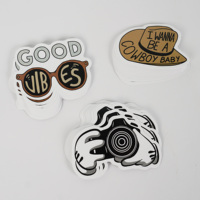 Autocollants personnalisés en vinyle PVC imperméables, découpés à la forme, avec impression offset, origine Shandong