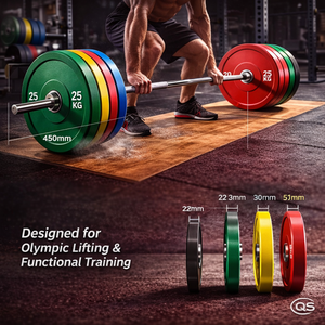 Gusseisen Olympi-Hantelscheiben 1,25kg-25kg Präzision ±1% Toleranz 50,4mm Loch Fitnessgeräte Großhandel OEM-Fabrik - Product Image 6