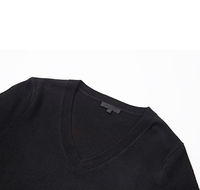 Vente directe d'usine, prix bas, haute qualité, pull en tricot, logo personnalisé accepté, manches longues, col en V, pour femmes