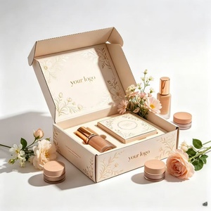 Custom Luxury Shiny Gold Foil Stamped Logo Mailing <b>Box</b> Corrugated Packaging for Beauty Cosmetics and Toiletries - Product Image 2
