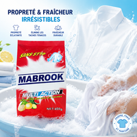 Détergent à lessive de haute qualité OBM 400g 5Kg, fabriqué en Chine, poudre à laver à forte mousse, parfum citron, élimine facilement les taches