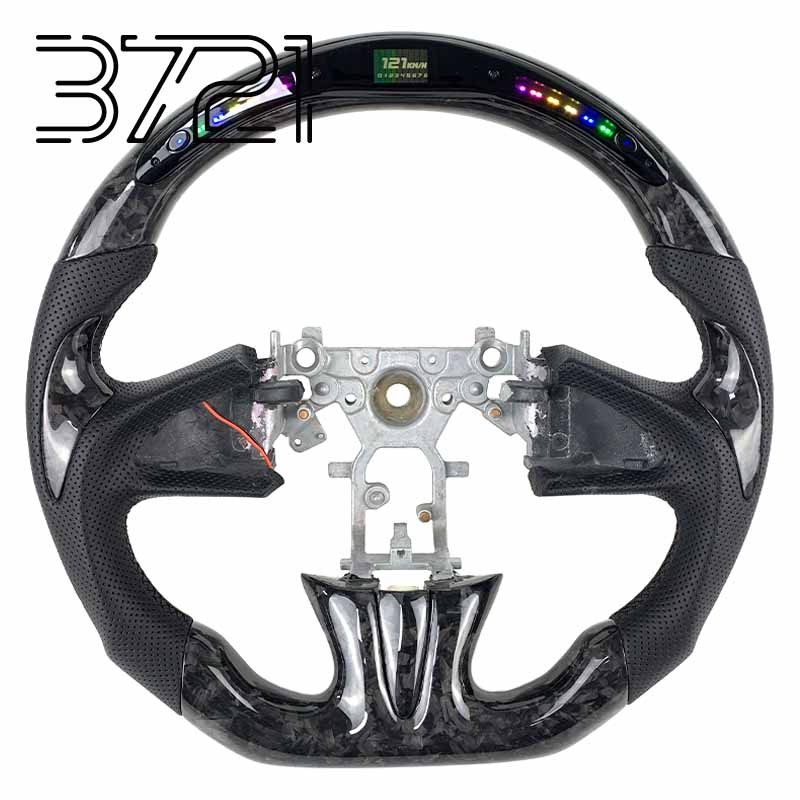 LED forged carbon fiber+perforated leather