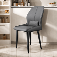 Chaise de salle à manger en cuir moderne pour la maison, le bureau et l'appartement