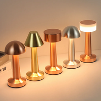 Lampe de chevet USB à intensité variable 3 niveaux, contrôle tactile, lumière LED, protection des yeux, moderne, forme champignon/haltère, sans fil
