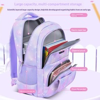 Cartable primaire pour filles sac à dos enfants élèves sacs d'école imperméables avec fermeture à glissière et doublure en polyester