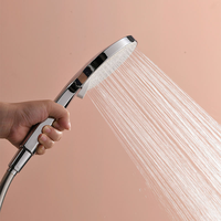 Système de douche de salle de bain en laiton chromé poli, mitigeur thermostatique à levier unique, robinet de douche pluie 10 pouces avec barre coulissante