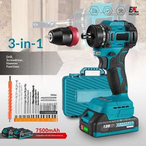 Destornillador Eléctrico <span class=keywords><strong>de</strong></span> Litio Recargable sin Escobillas, Ajuste <span class=keywords><strong>de</strong></span> Doble Velocidad, Multifuncional, Portátil, <span class=keywords><strong>de</strong></span> Impacto, para el Hogar - Product Image 2