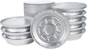 Teglie di alluminio rotonde con coperchi di <span class=keywords><strong>carta</strong></span> 60 confezioni di latta di alluminio usa e getta per la cottura di cottura - Product Image 3