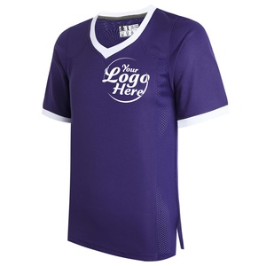 เสื้อฟุตบอลชาย ผ้าถักแห้งเร็ว เสื้อผ้าออกกำลังกายแบบยูนิเซ็กซ์ ขายส่ง ป้องกันขนร่วง ระบายอากาศได้ดี 140-160 GSM - Product Image 3