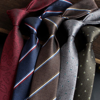 Neue Modische Lässige Retro Herren-Krawatte 8 cm Braun und Beige Gestreift Blumenmuster Handgebundene Krawatte für Business Hochzeit Formeller Anzug