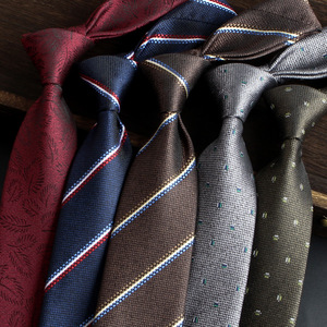 Nueva <span class=keywords><strong>Corbata</strong></span> de Hombre Moderna, Casual y Retro de 8 cm, con Rayas Marrones y Color Bronceado, con Diseño Floral, Hecha a Mano, para Negocios, Bodas y Trajes Formales - Product Image 2