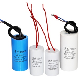 Condensateur de démarrage de moteur Cbb60 40 30 20 6uf 450v AC monophasé pour pompe à eau, lave-linge - Product Image 1