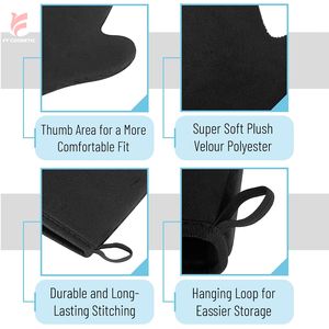 ถุงมือกำมะหยี่ยืดหยุ่นข้อมือด้วยตนเองสีชมพูสีพีชสไตล์เรียบง่ายใหม่ถุงมือเคลือบผิวแทนด้วยตัวเองสีแทน - Product Image 3