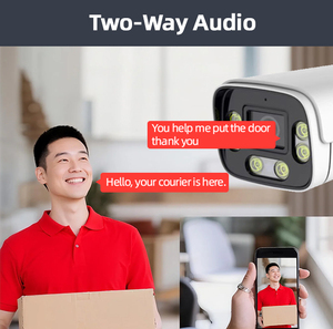 POE 4k 8MP 5MP đầy màu sắc HD <span class=keywords><strong>IP</strong></span> Bullet <span class=keywords><strong>Camera</strong></span> Ngoài Trời Microphone hai cách âm thanh IR-CUT tầm nhìn ban đêm không thấm nước IP66 CCTV máy ảnh - Product Image 3