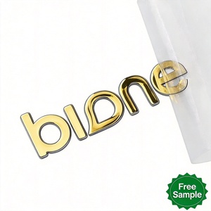 Placa con Logotipo Autoadhesiva en Relieve 3D Dorado Espejo Brillante, Etiqueta de Transferencia de Texto Personalizada con la Marca - Product Image 4