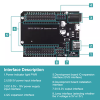 Placa de Expansión ESP32 de Alta Calidad, 30P DEVKIT V1, Módulo de Alimentación, Convertidor DC/DC, Placa de Desarrollo ESP32S, Placa Base de 30 Pines, Sistema Operativo Linux